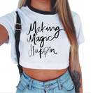Kawaii Streetwear Crop Top – Graphic Tees for Best Friends