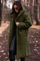 Chic Long-Sleeved Woolen Coat – Elegant Net Color Design